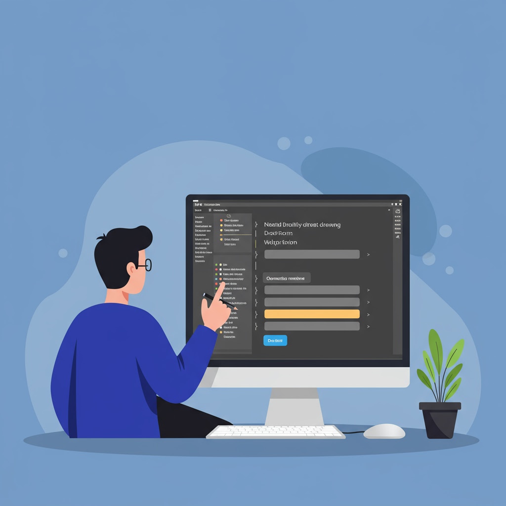 Developer using a form builder